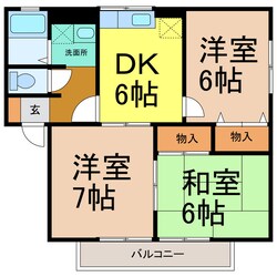 セジュール・ミナミの物件間取画像